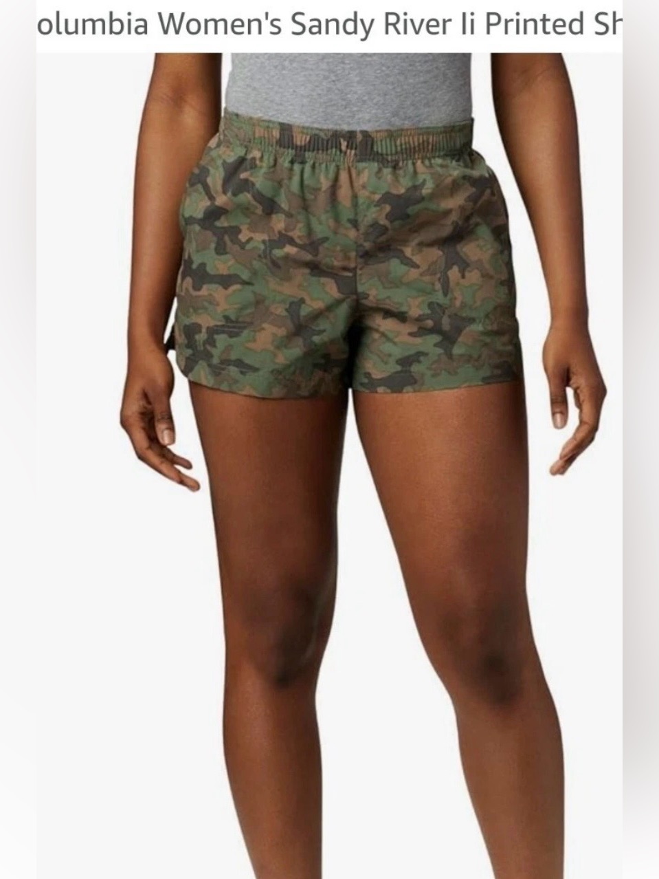 Columbia Women's Camo Athletic Shorts In Green/Brown